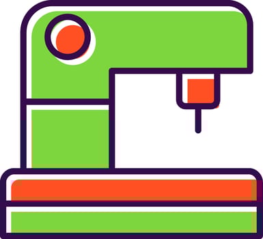 Sewing Machine filled Design Icon vector
