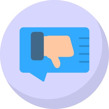 Dislike Flat Bubble Icon vector