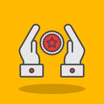Premium Quality Filled Shadow Icon vector