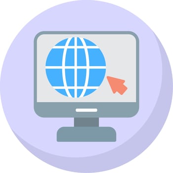 Website Flat Bubble Icon vector
