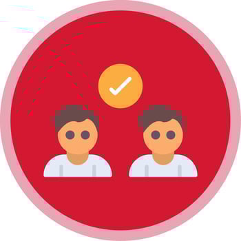 Deal Flat Multi Circle Icon vector