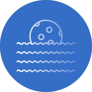 Waves Flat Bubble Icon vector