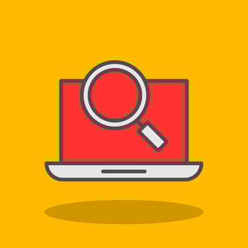 Searching Filled Shadow Icon vector