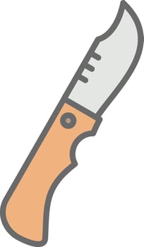 Knife Line Filled Light Icon vector