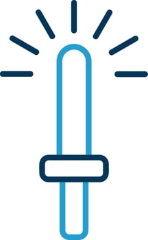 Light Stick Line Blue Two Color Icon vector