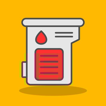 Cartridge Filled Shadow Icon vector