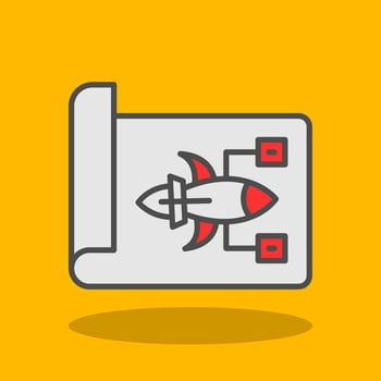Plans Filled Shadow Icon vector