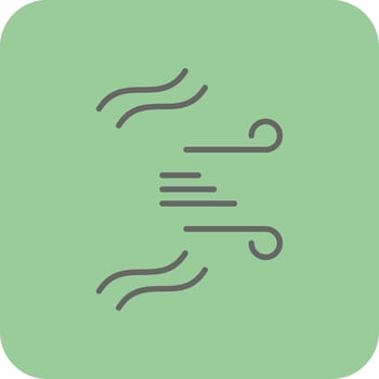 Wind Filled Yellow Icon vector