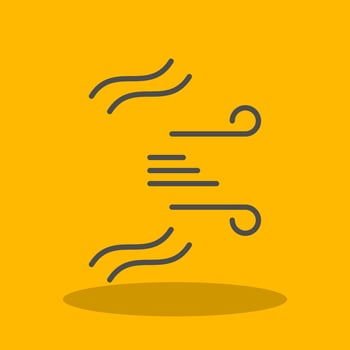 Wind Filled Shadow Icon vector