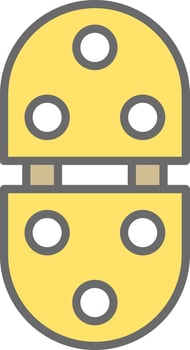 Hinge Line Filled Light Icon vector