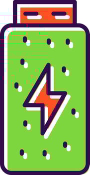 Battery Status filled Design Icon vector