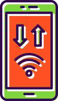 Mobile Phone filled Design Icon vector