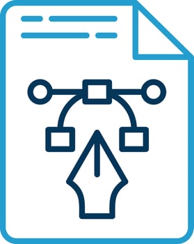 File Line Blue Two Color Icon vector
