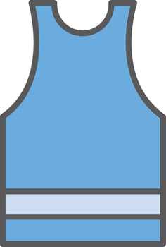 Undershirt Line Filled Light Icon vector