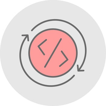 Development Line Filled Light Icon vector