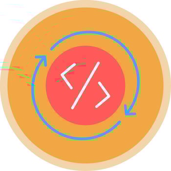 Development Flat Multi Circle Icon vector