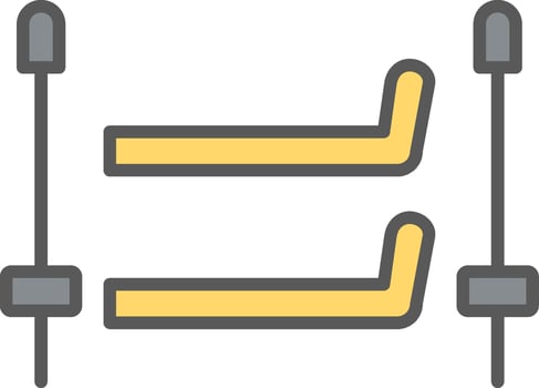 Skiing Line Filled Light Icon vector