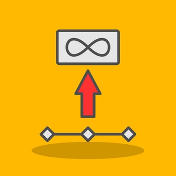 Unlimited Storage Filled Shadow Icon vector
