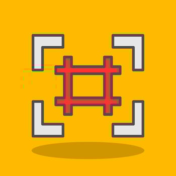 Grid Filled Shadow Icon vector