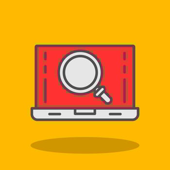 Laptop Filled Shadow Icon vector