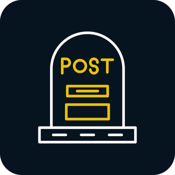Post Line Red Circle Icon vector