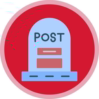 Post Flat Multi Circle Icon vector