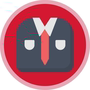Working Suit Flat Multi Circle Icon vector