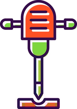 Jackhammer filled Design Icon vector