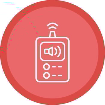 Recorder Line Multi Circle Icon vector