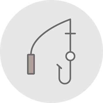 Rod Line Filled Light Icon vector