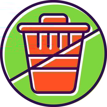 Zero Waste filled Design Icon vector
