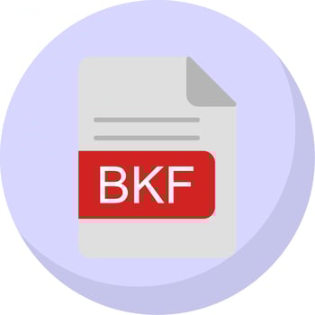 BKF File Format Flat Bubble Icon vector
