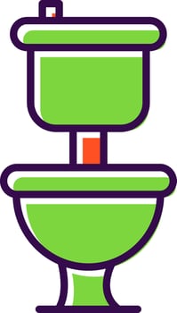 Toilet filled Design Icon vector