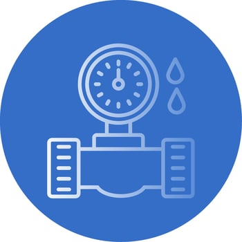 Water Meter Flat Bubble Icon vector