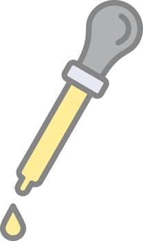 Dropper Line Filled Light Icon vector