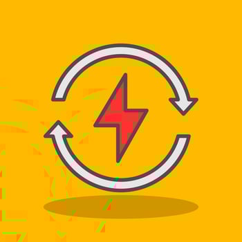 Recycle Filled Shadow Icon vector