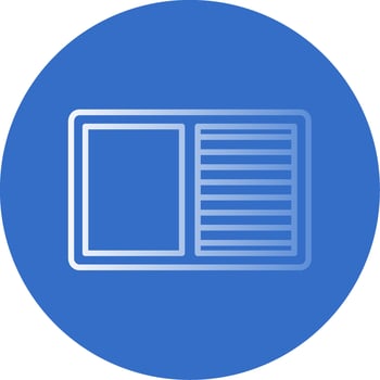Contrast Flat Bubble Icon vector