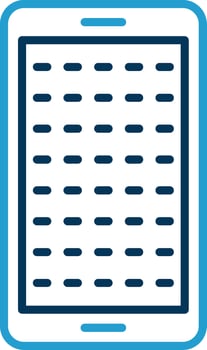 E Learning Line Blue Two Color Icon vector