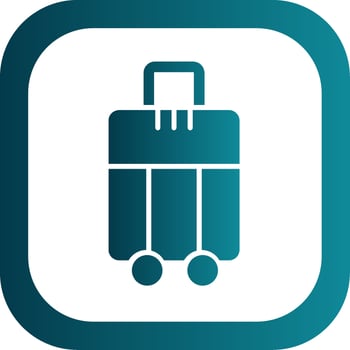 Luggage Glyph Gradient Corner Icon vector