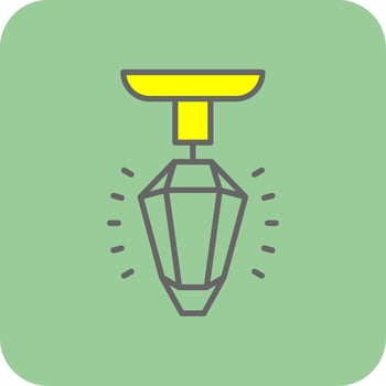 Street Light Glyph Gradient Corner Icon vector