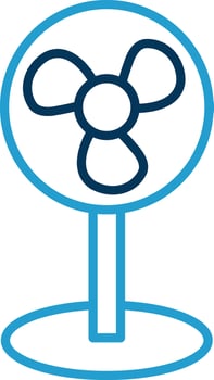 Fan Line Blue Two Color Icon vector