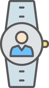 User Line Filled Light Icon vector