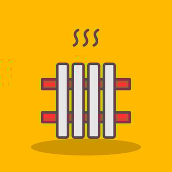 Radiator Filled Shadow Icon vector