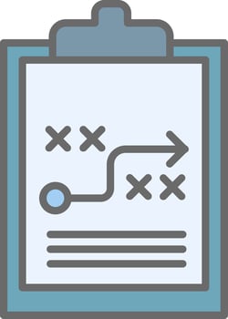 Tactics Line Filled Light Icon vector