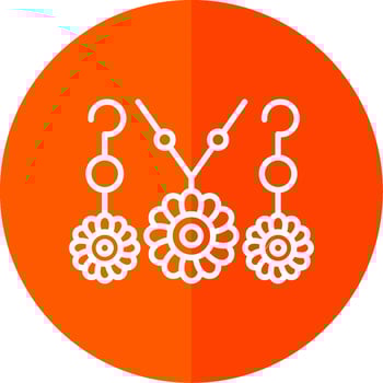 Jewelry Line Yellow White Icon vector