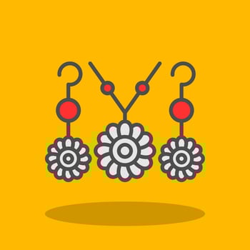Jewelry Filled Shadow Icon vector