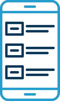 Survey Line Blue Two Color Icon vector