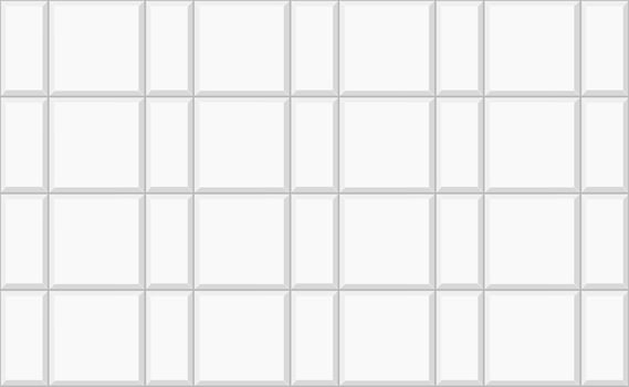 White alternating tile pattern. Stone or ceramic brick wall background. Kitchen backsplash texture. Bathroom, shower or toilet floor mosaic surface. Pavement layout vector