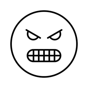 Hate emoji design in trendy style, ready to use icon vector