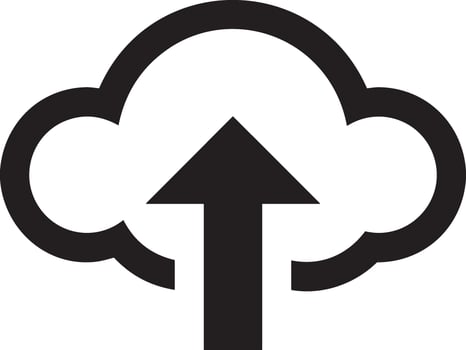 Cloud icon symbol image. Illustration of the hosting storage vector